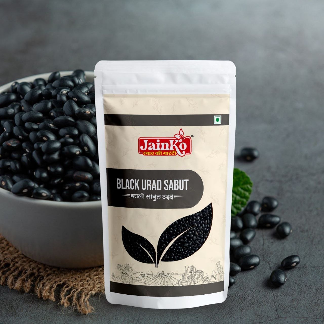 JainKo Black Urad Sabut (Whole Black Gram) – Premium Quality Whole Urad Dal | Naturally Nutritious & Hygienically Packed